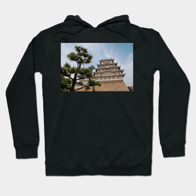 Himeji Castle With Tree, Kansai Hoodie by jojobob